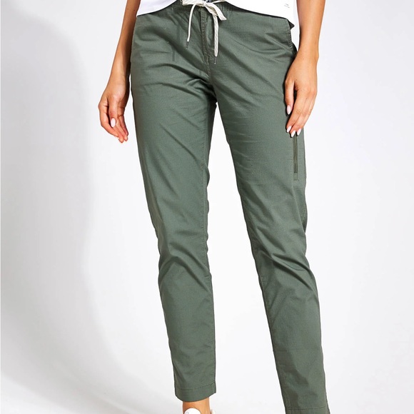 Vuori Ripstop Climber Jogger Pants Olive Green Drawstring Hiking Outdoor Size S